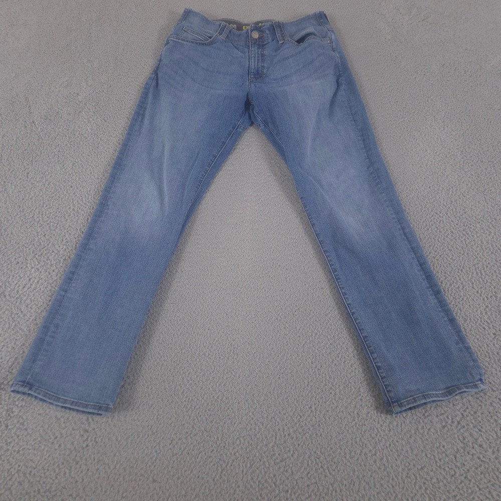 Lee Jeans Mens 33x32 Blue Extreme Motion Athletic Fit Tapered Denim Stretch